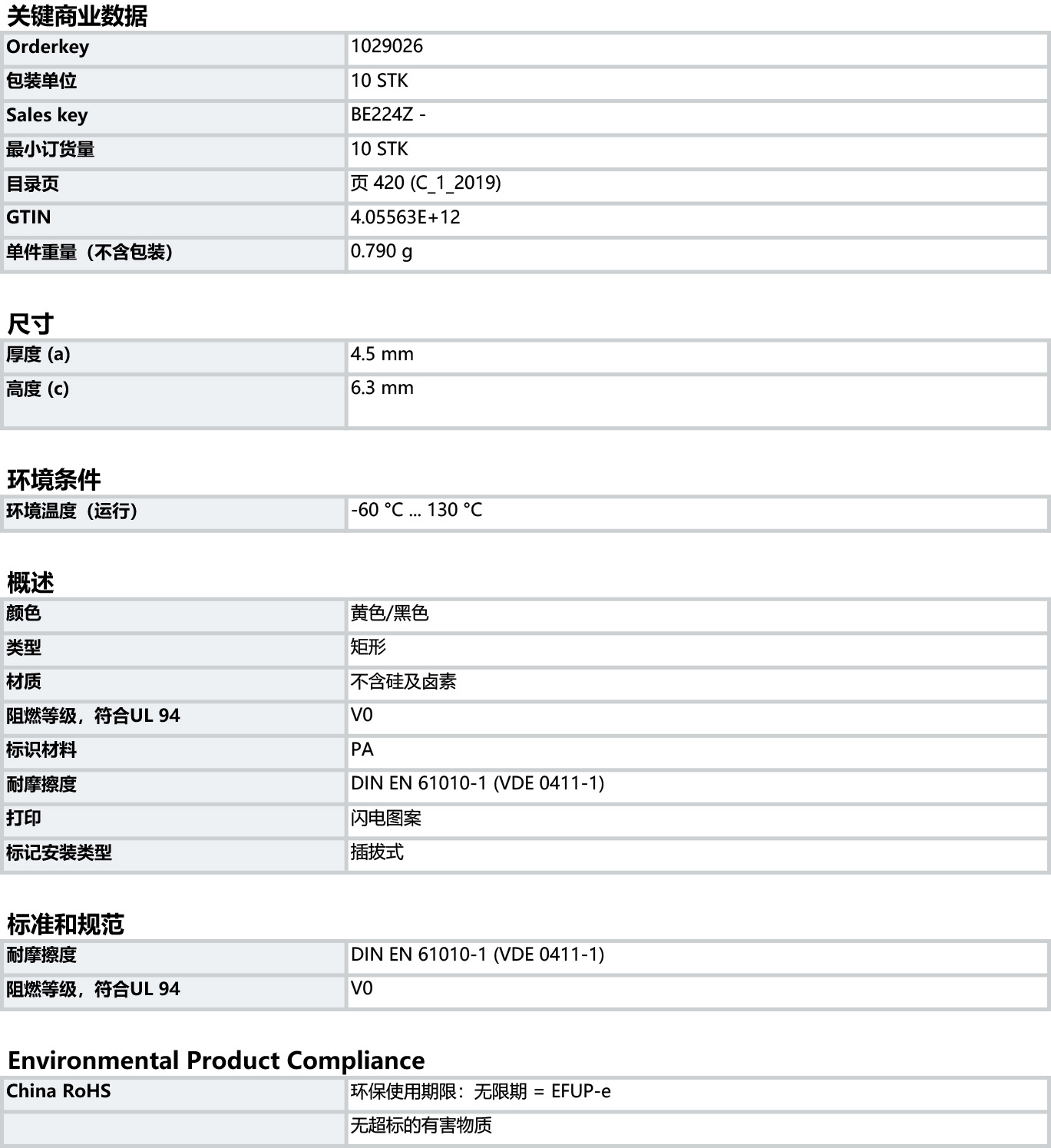 菲尼克斯 PHOENIX CONTACT 接線端子 附件-警告標(biāo)識(shí) - WS PT 2,5 - 1029026.jpg